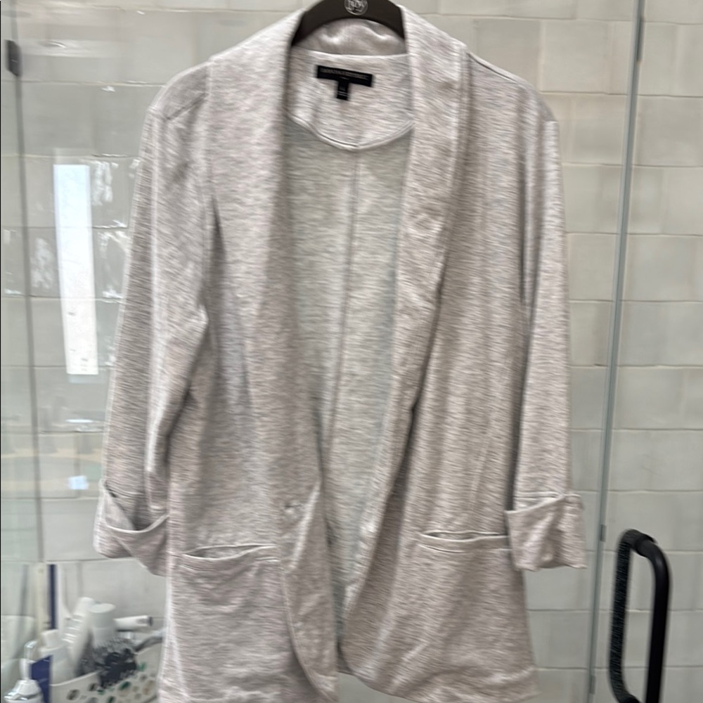 Banana Republic Gray Open Front Blazer size L